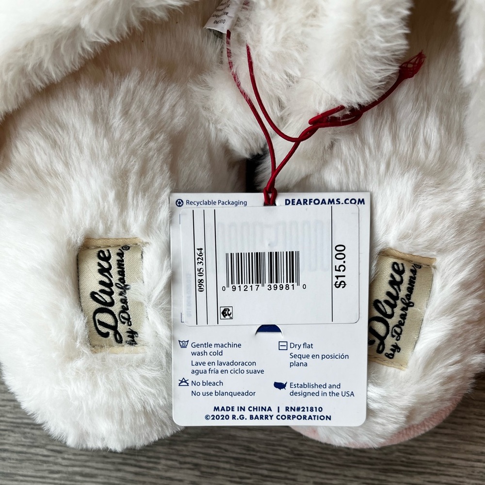 NWT Women’s Dluxe by Dearfoams Kaila Scuff Slippers - Ivory Large - Picture 4 of 5